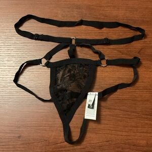 Sexy Black Lace Women's Thong Panties